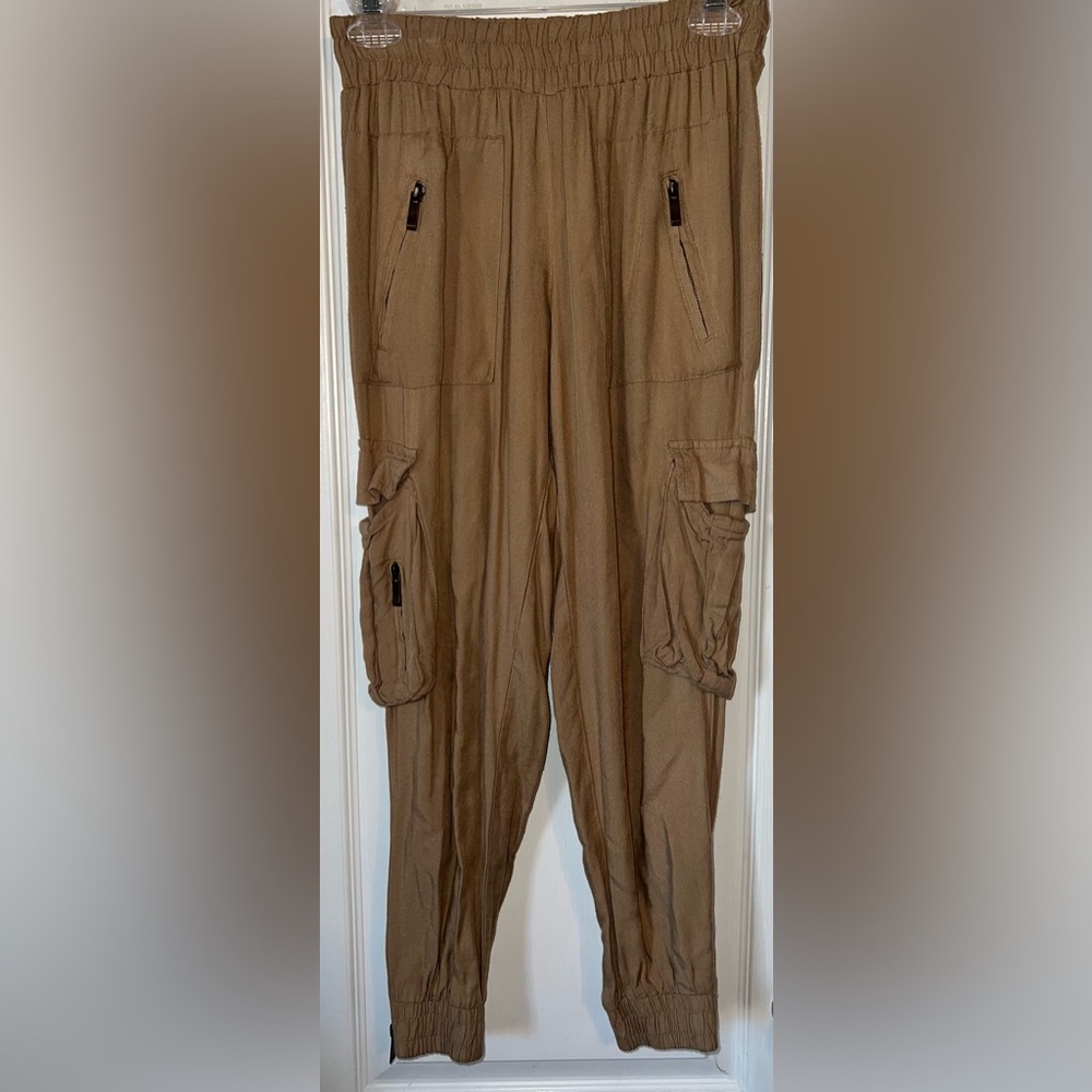 New Look Beige Cargo Jogger Pants Size S